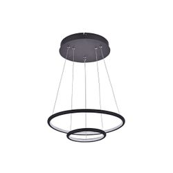 Fantasia ANNU pend. 2 rings  36W  SMD 3000K dimmable ø400+300mm Black