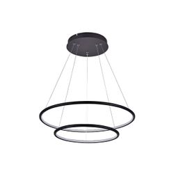 Fantasia ANNU pend. 2 rings  53W  SMD 3000K dimmable ø600+400mm Black