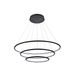 Fantasia ANNU Pend. 3 rings  99W  SMD 3000K dimmable ø800+600+400mm Black