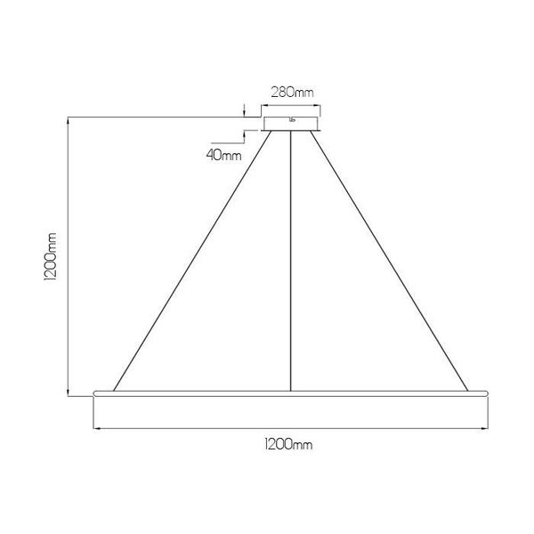 Fantasia ANNU pendant 1 ring  64W  SMD 3000K dimmable ø1200mm white