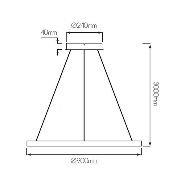 Fantasia GURI pendant ø90 76W 3000K black dimmable