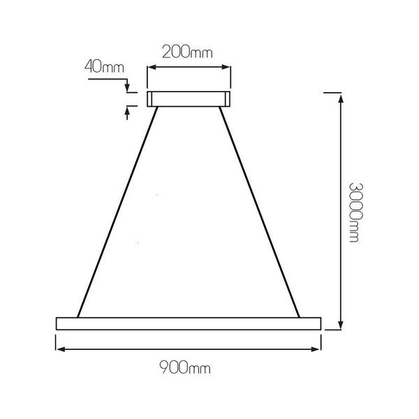 Fantasia GURI pendant 90x90 98W 3000K black dimmable