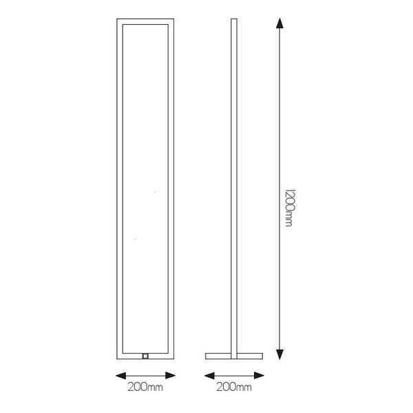 Fantasia GURI floor lamp 47W 3000K white dimmable