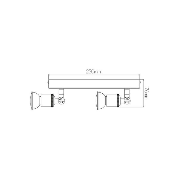 Fantasia STUGA square 2xGU10 5W dimmable LED (glass)