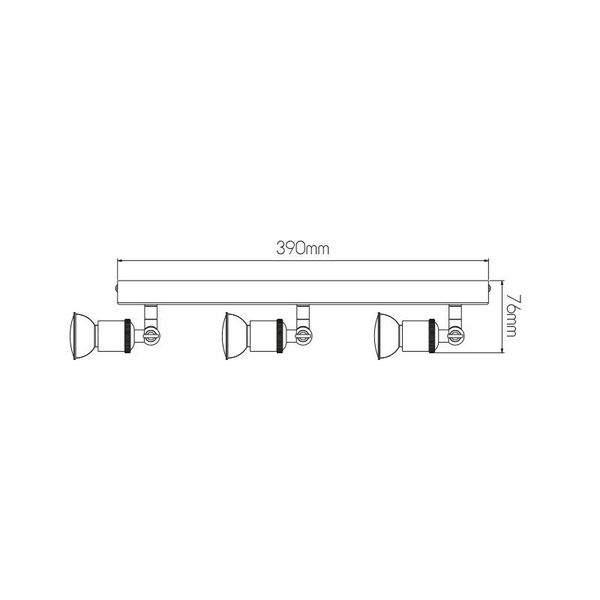 Fantasia STUGA square 3xGU10 5W dimmable LED (glass)