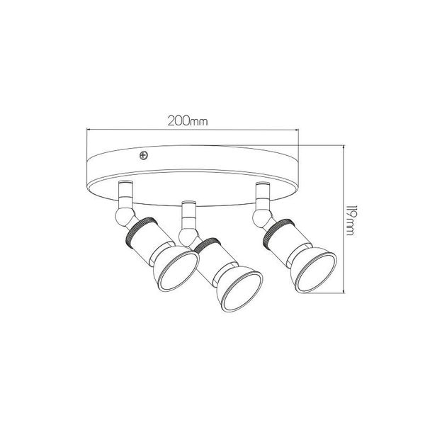 Fantasia STUGA round 3xGU10 5W dimmable LED (glass)