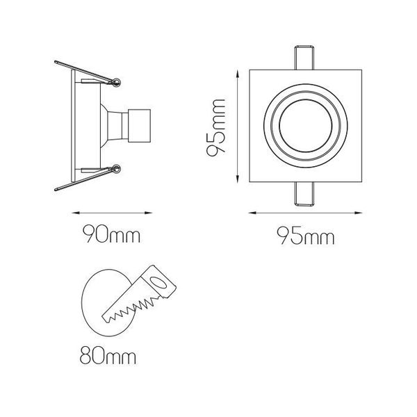 Fantasia ZOOM I 1L Alu/dim.glass LED 5W GU10 incl.