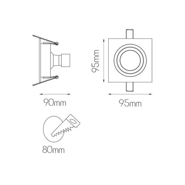 Fantasia ZOOM I 1L satin white/dim.glass LED 5W GU10 incl.