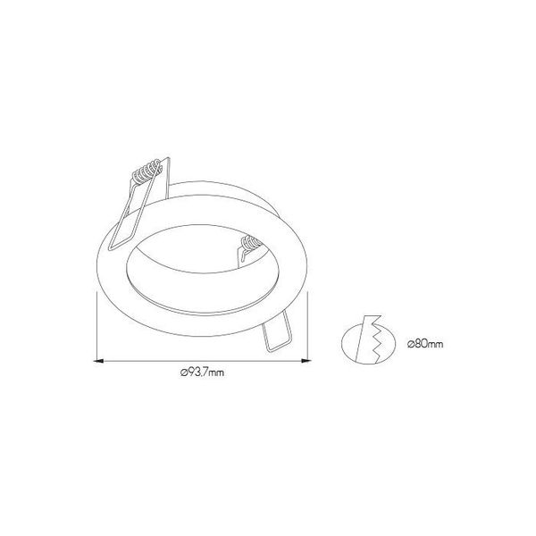 Fantasia ZOOM base ALU 1x GU10 round