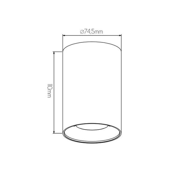 Fantasia ZOLAN h110mm white 1x 5W LED GU10 dimmable incl.