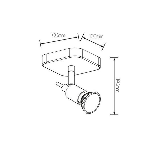 Fantasia SONAR II 1L satin white/dim.glass LED 5W GU10 incl.