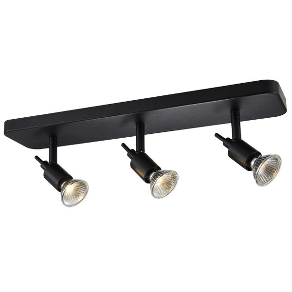 Fantasia SONAR II 3L satin black/dim.glass LED 5W GU10 incl.