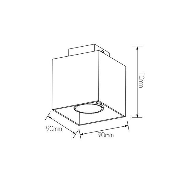 Fantasia KUBO 1L satin white/dim.glass LED 5W GU10 incl.