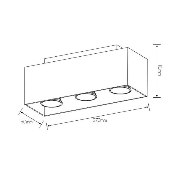 Fantasia KUBO 3L satin white/dim.glass LED 5W GU10 incl.