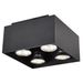 Fantasia KUBO 4L satin black/dim.glass LED 5W GU10 incl.