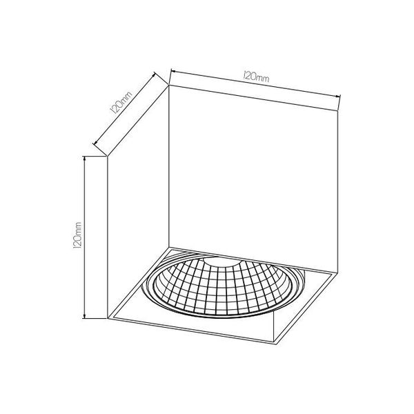 Fantasia BOX-1L square white incl. AR111 12W 2700K 1130 lm