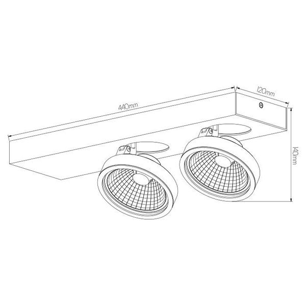 Fantasia AEON-2 white incl. 2x AR111 12W 2700K 1130 lm