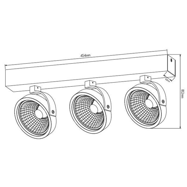 Fantasia PULSE-3 white incl. 3x AR111 12W 2700K 1130 lm