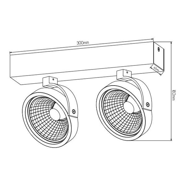 Fantasia PULSE-2 black incl. 2x AR111 12W 2700K 1130 lm