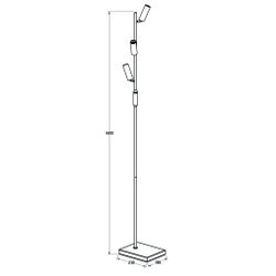 Fantasia Lopal floorlamp 3L 4W 360LM white