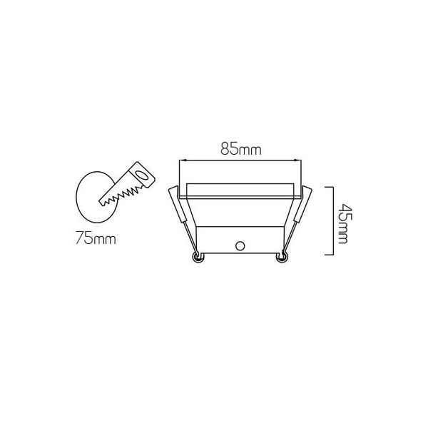 Fantasia TETIZ 75mm cut-out size deep design white GU10