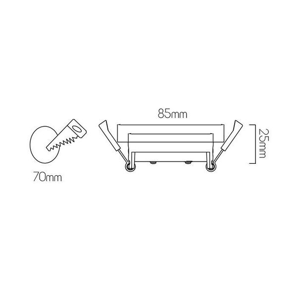 Fantasia IMBER 70mm cut-out size  GU10 IP44 white