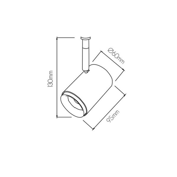 Fantasia LITHIUM track spot monofase 12W LED dimmable 2700K  36° whit