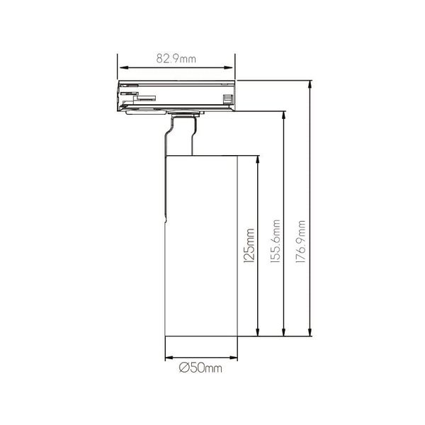 Fantasia XANDAR 10W 2700K 36° monofase trackspot noir