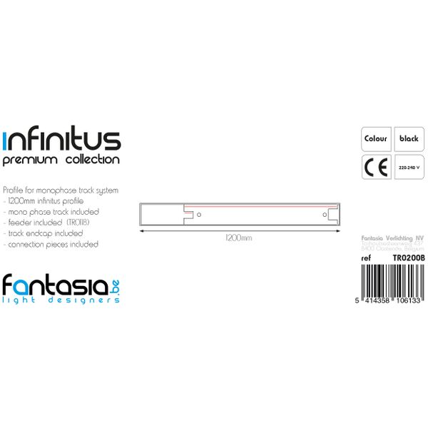 Fantasia INFINITUS Profile + 1F track 1,2m black + accesories