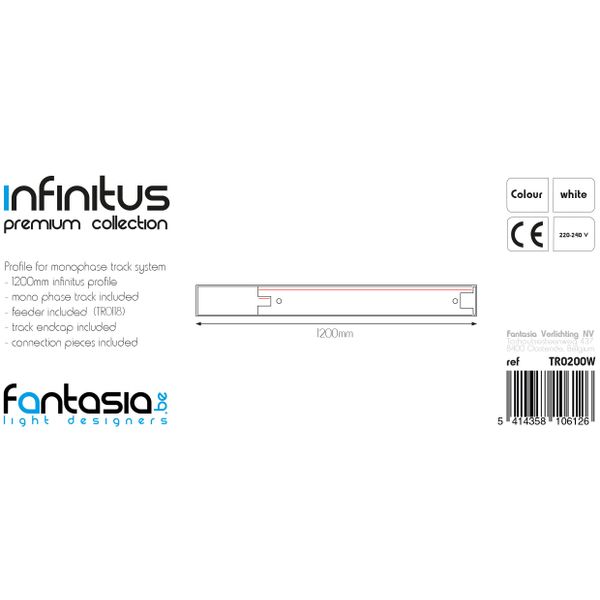 Fantasia INFINITUS Profile + 1F track 1,2m white + accesories