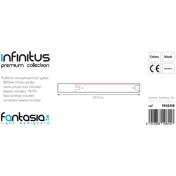 Fantasia INFINITUS Profile + 1F track 1,8m black + accesories