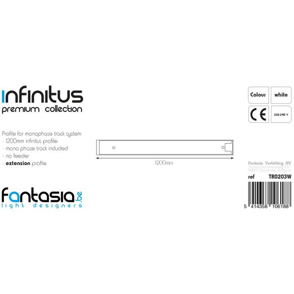 Fantasia INFINITUS Profile + 1F track 1,2m white