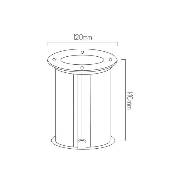 Fantasia ATLANTIS II floorspot round GU10 IP67 (excl.lamp)