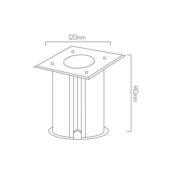 Fantasia ATLANTIS II floorspot quadrat GU10 IP67 (excl.lamp)