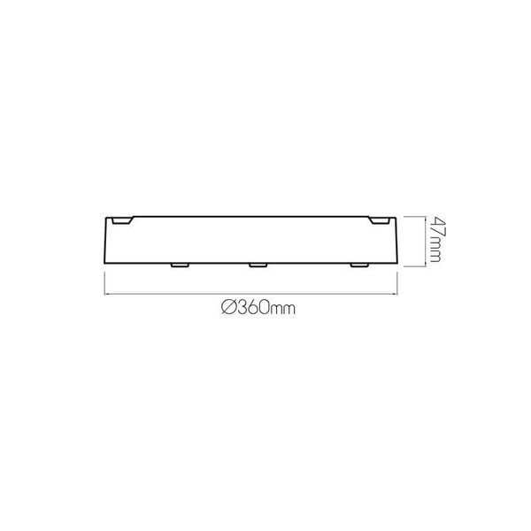 Fantasia QIJO ceilinglamp round grey SMD LED 3100 Lm 28W IP65