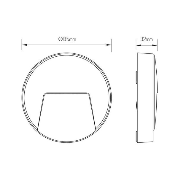 Fantasia SIBO LED 310Lm 2,8W round, cover black, white, grey IP65