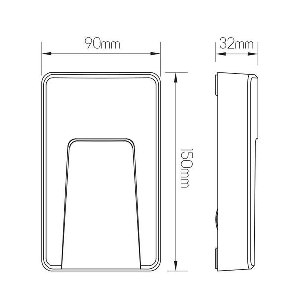 Fantasia SIBO LED 310Lm 2,8W rectangle, cover black, white, grey IP65