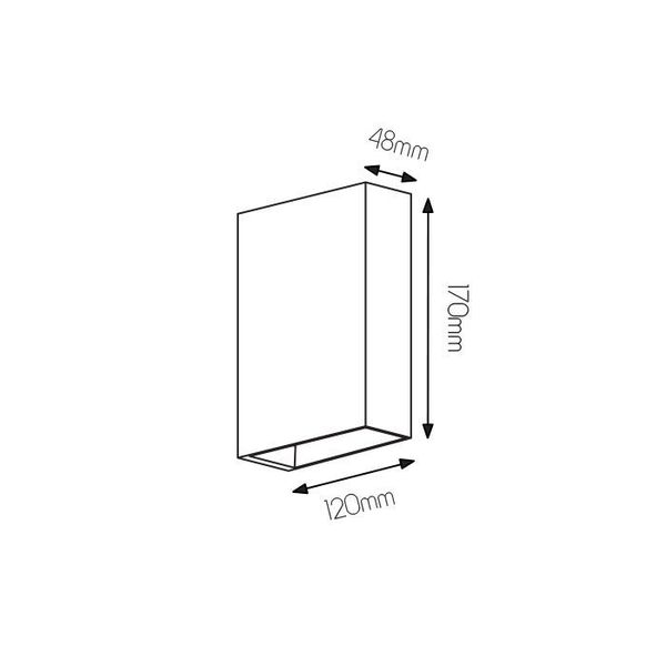 Fantasia ORION I - ABS wall light up&down 570Lm 5,7W white