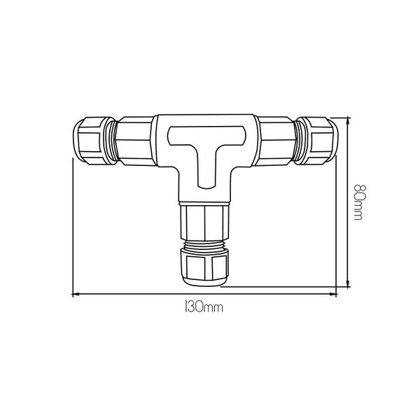 Fantasia T-Connector IP68 (quick connector no screws)