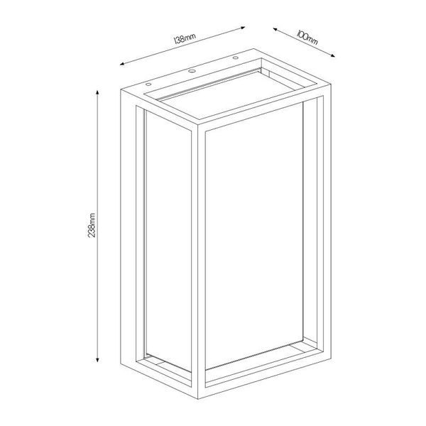 Fantasia NERES walllight 9Watt 1100Lm SMD LED 3000K IP65 black