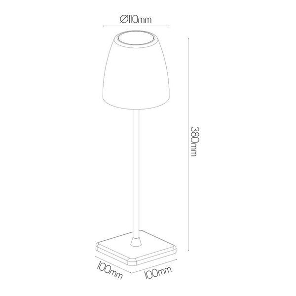 Fantasia INA 2 Watt IP54 portable and chargeable table light white