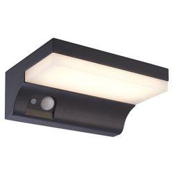 Fantasia NORD Wall light IP65 2W SMD LED 3000K, solar + sensor, black