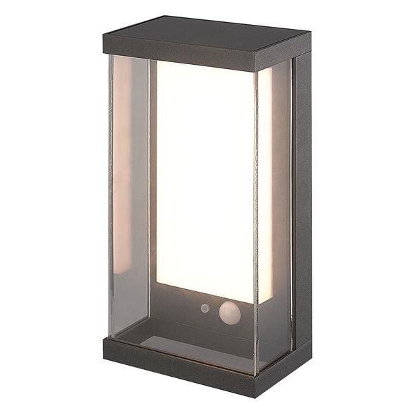 Fantasia CASAR Wall light IP65 2W SMD LED 3000K, solar + sensor, black