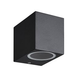 Fantasia FLUX SQ wall light 81mm GU10 (excl) max 35Watt IP54 black