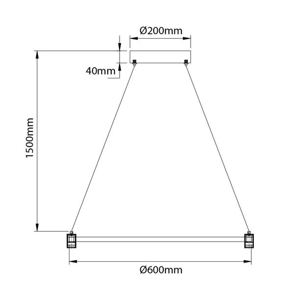 Fantasia TRENDSY LED PENDEL 37W HORIZONTAAL Ø600MM