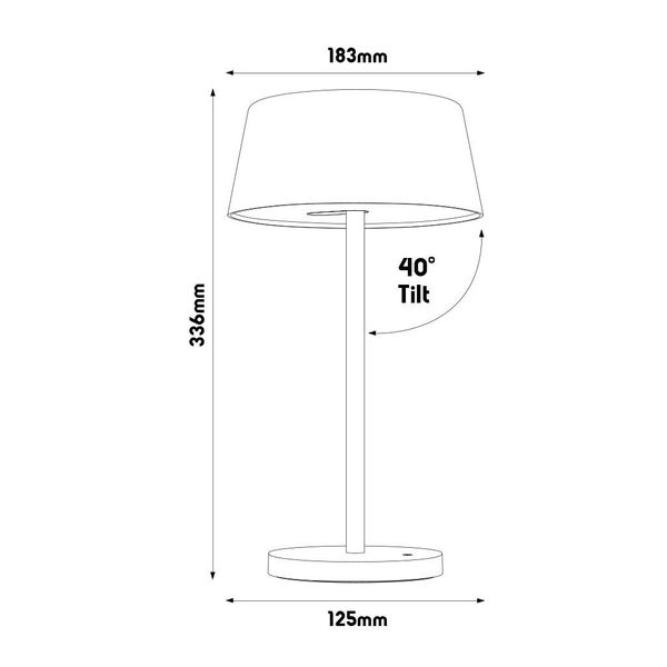 Fantasia DARLING LED Bureaulamp 5,3W 3-staps dimbaar zwart