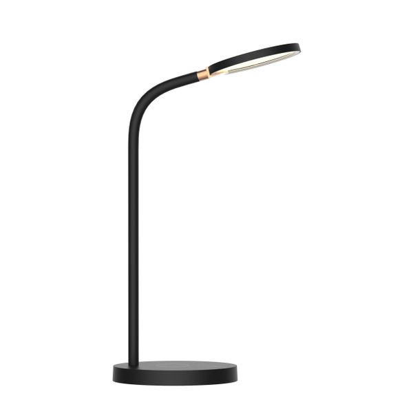 Fantasia NONI LED Bureaulamp 5,5W 3-staps dimbaar + QI lader zwart