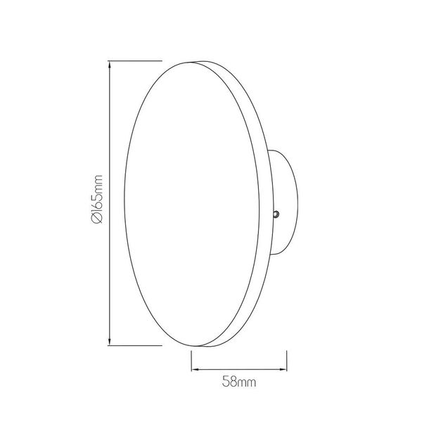 Fantasia ECLIPSE Wandlicht rond IP65 6,5 Watt 800 Lumen 3000K