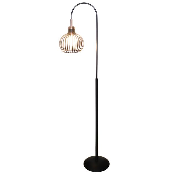 Fantasia RAGA 1x E27 vloerlamp zwart+koper