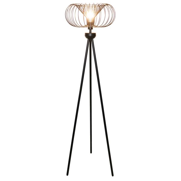 Fantasia JULIA 1x E27 vloerlamp Ø44cm zwart